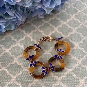 Kitsy Lane Tortoise Blue Ring Bracelet
